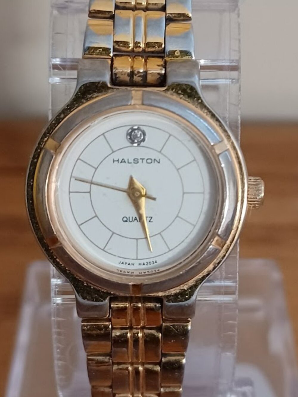 VTG Ladies HALSTON Gold Tone Watch - WORKS!